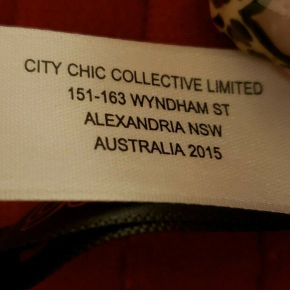 City Chic Clementine Lace Garter Belt in Red XS/14 - Picture 11 of 12